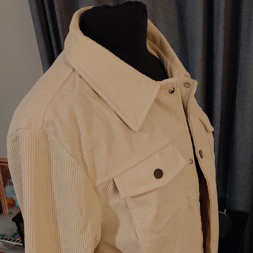 Men's Cream Corduroy Jacket